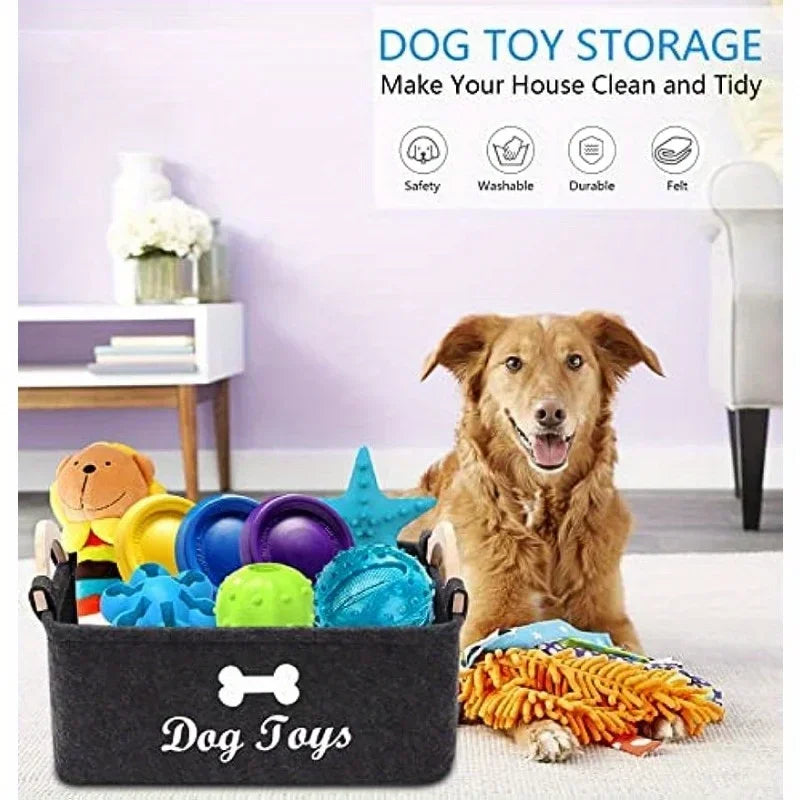 Felt pet toy box