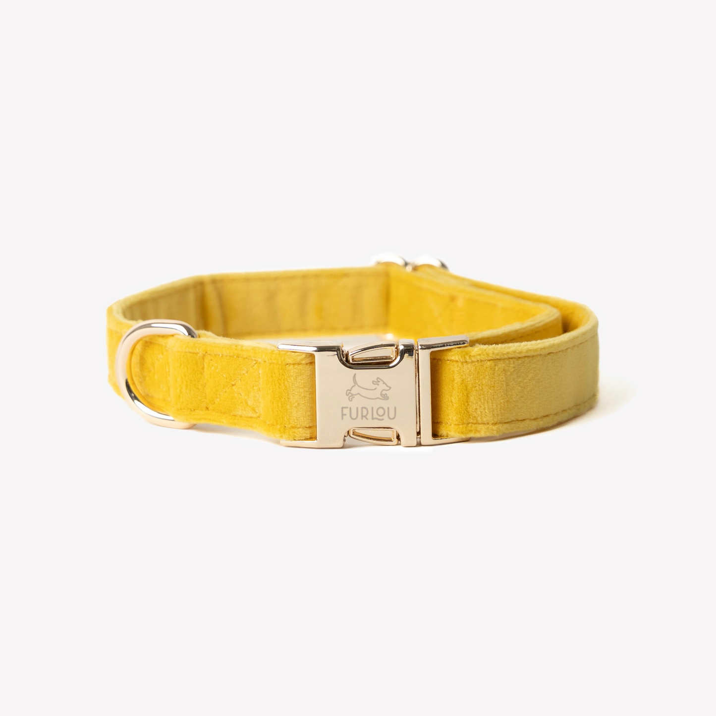 'Yellow' - Velvet Dog Collar