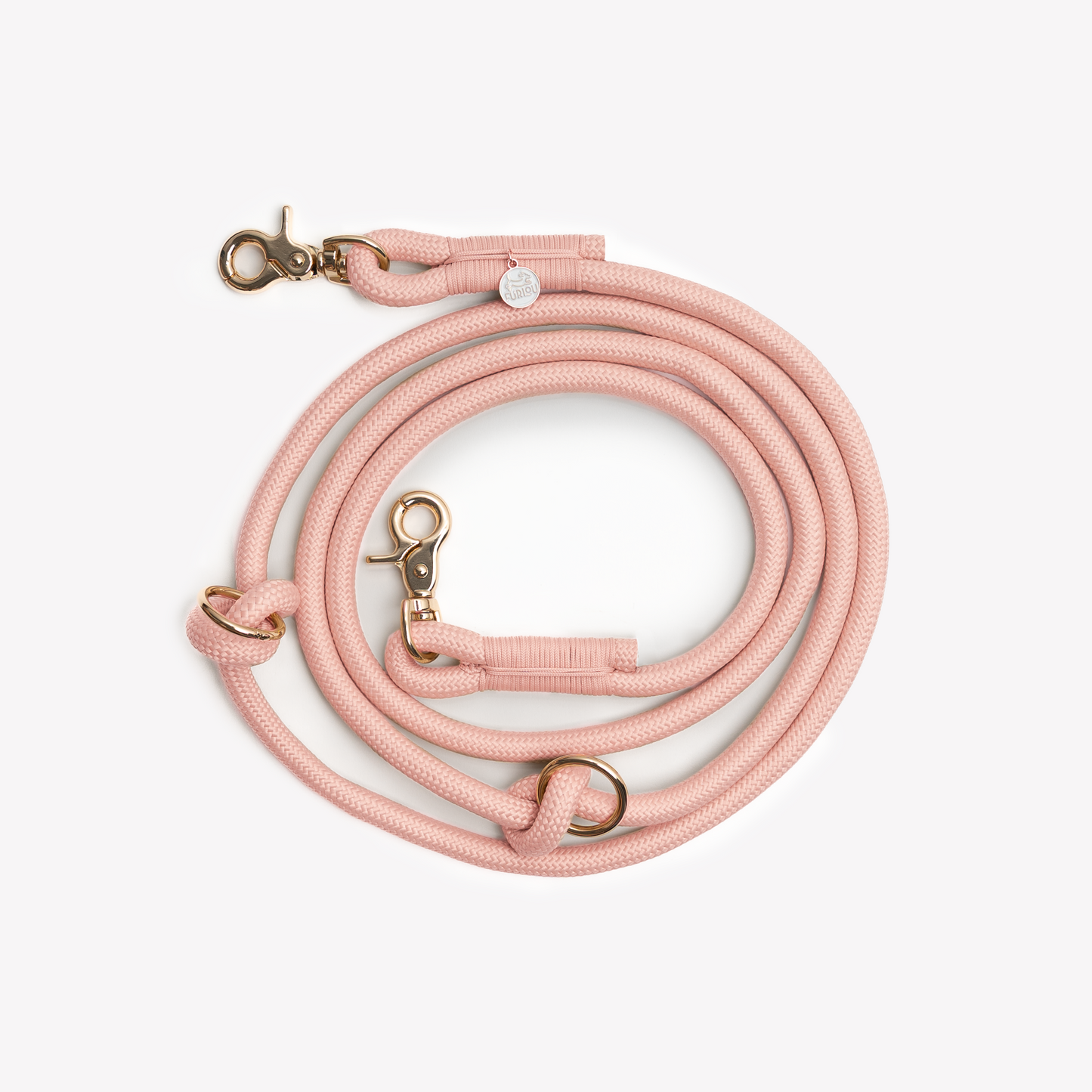 'Powder Rose' - Hands Free Braided Leash