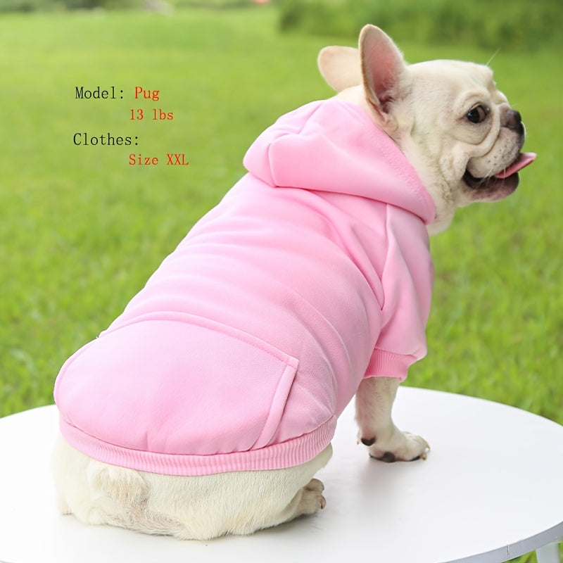 Winter Pet Dog Clothes Hoodies Warm Sweater with Pockets Coat Outfit Puppy Jacket Pet Costume Chihuahua Sweatshirt Pet Supplies