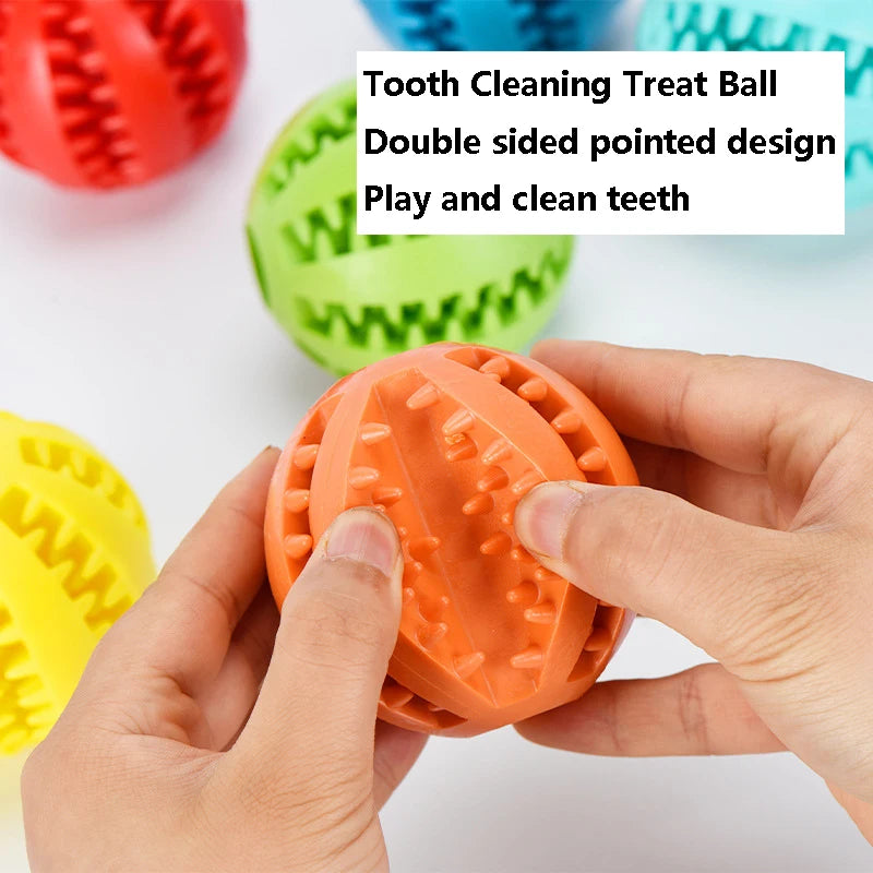 Dog Toy Ball Interactive Rubber Balls Puppy Chewing Toys Pet Tooth Cleaning Ball Cats Pets Food Treat Feeder Silicone Balls Toy