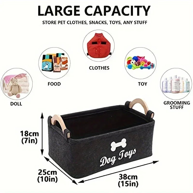Felt pet toy box