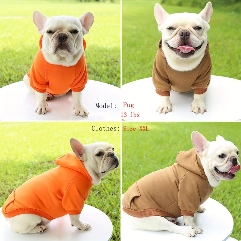 Winter Pet Dog Clothes Hoodies Warm Sweater with Pockets Coat Outfit Puppy Jacket Pet Costume Chihuahua Sweatshirt Pet Supplies