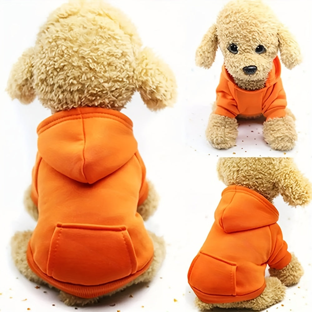 Winter Pet Dog Clothes Hoodies Warm Sweater with Pockets Coat Outfit Puppy Jacket Pet Costume Chihuahua Sweatshirt Pet Supplies