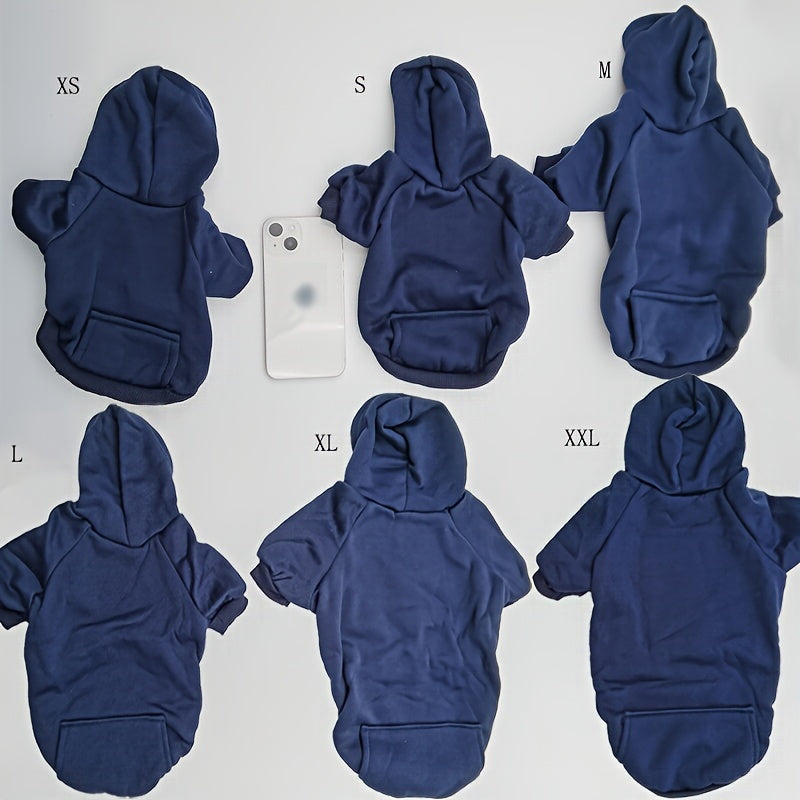 Winter Pet Dog Clothes Hoodies Warm Sweater with Pockets Coat Outfit Puppy Jacket Pet Costume Chihuahua Sweatshirt Pet Supplies